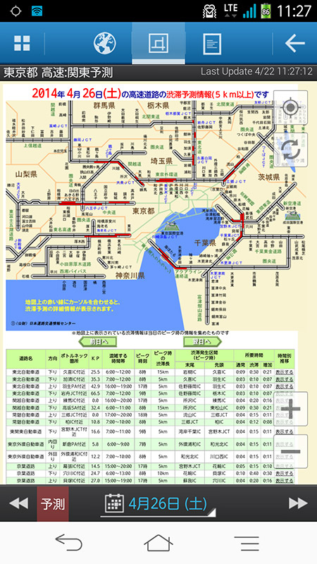 有料版の「渋滞ナビ Pro」では2カ月先までの渋滞予測もチェックOK