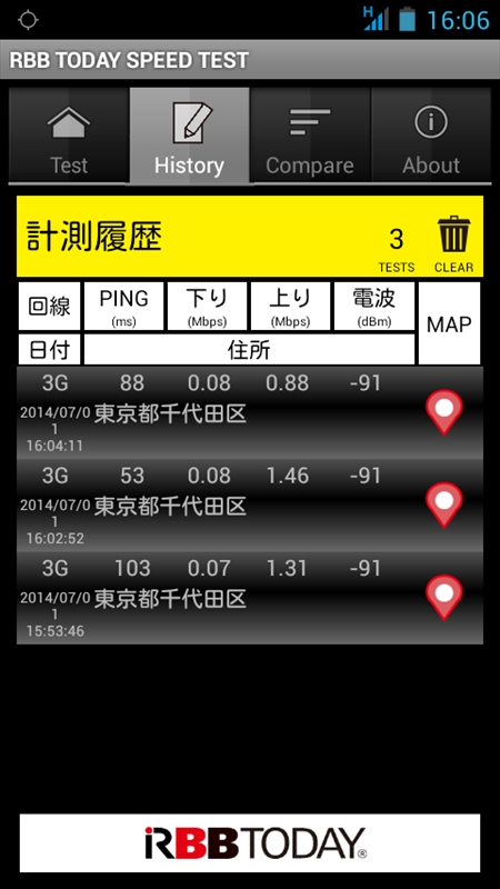 速度計測してみるとアプリによってバラつきが見られる。下りはともかく、上りの速度は公表値を大きく上回っている