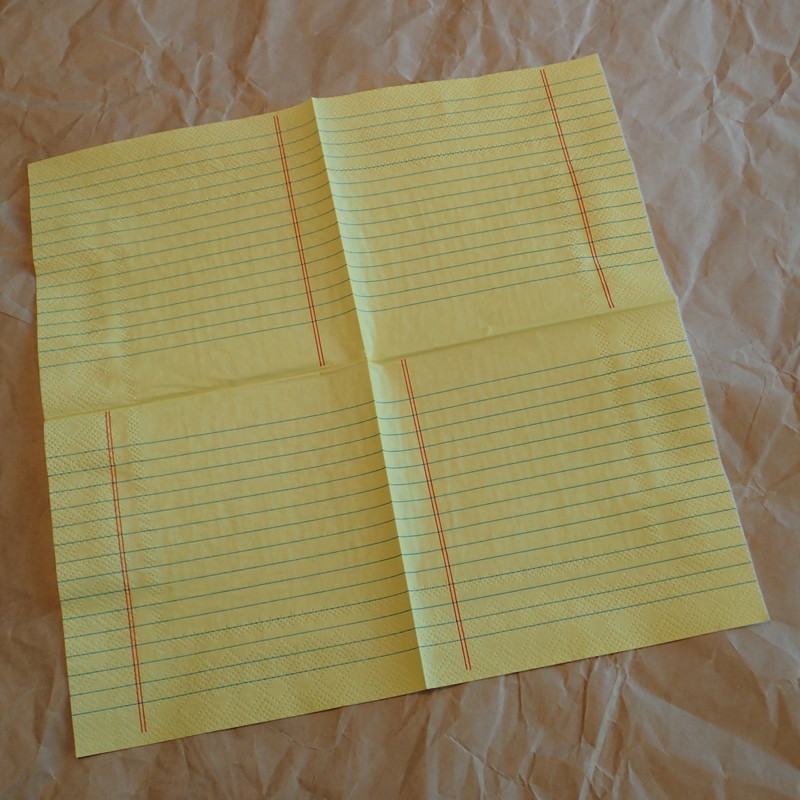 広げると縦横10インチ（約25センチ）四方なのでかなりの使い勝手がある