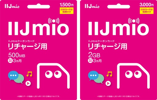 「IIJmioクーポンカード」