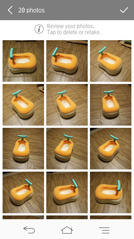 プレビュー画面でチェック。ミスがあれば撮り直そう