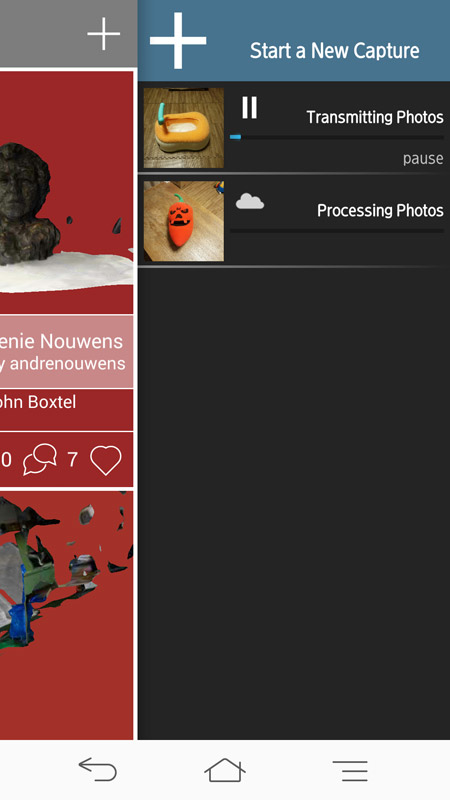 画像のアップロードと3D化の処理には少し時間がかかる