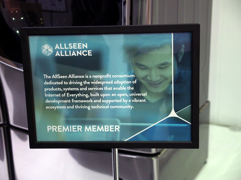 「AllSeen Alliance」に加盟。機器同士がP2Pで直接つながり、テレビやスマートフォンで制御できる