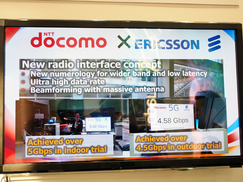 エリクソンとの共同実験で、屋外で4.5Gbpsを達成