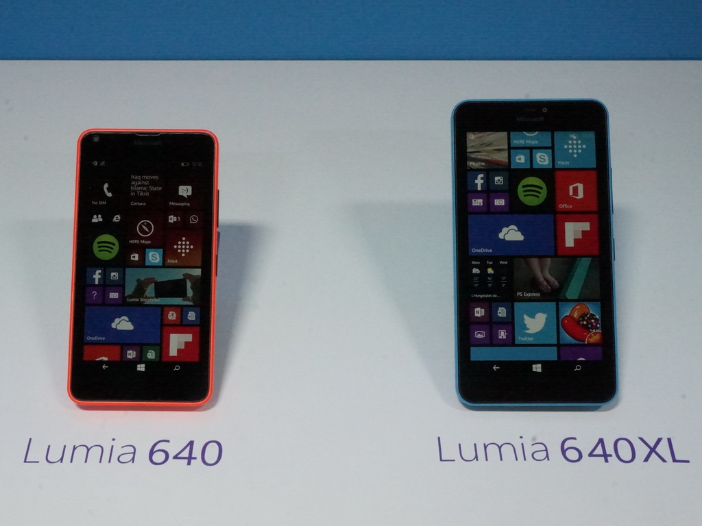 2015年3月に発表されたLumia 640とLumia 640XL
