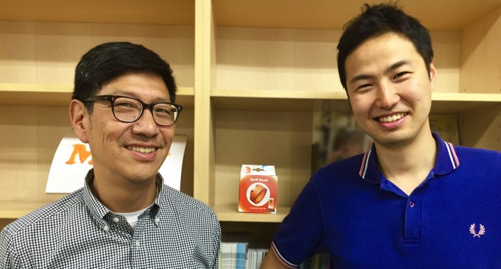 Moff USA新CEOのAlbert B. Chu氏（左）とMoff CEOの高萩昭範氏（右）