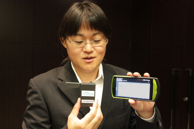 MSSを使用したデバイスに息を吹きかける吉川氏