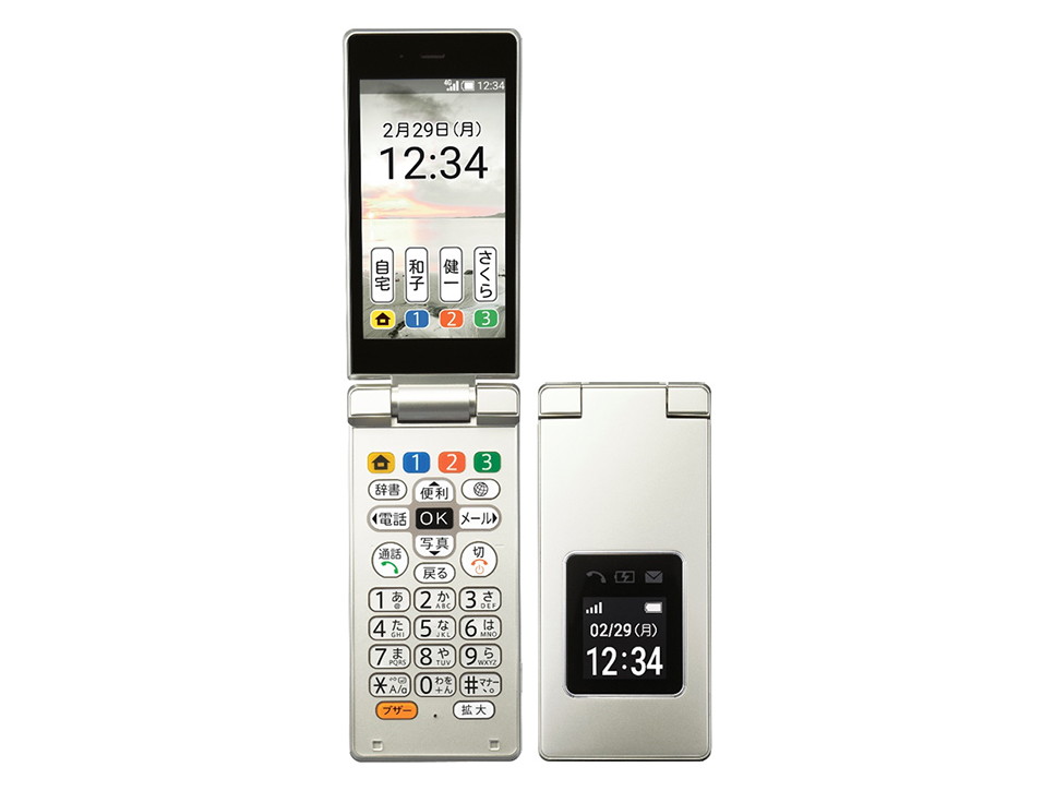 「かんたん携帯9」 プラチナシルバー