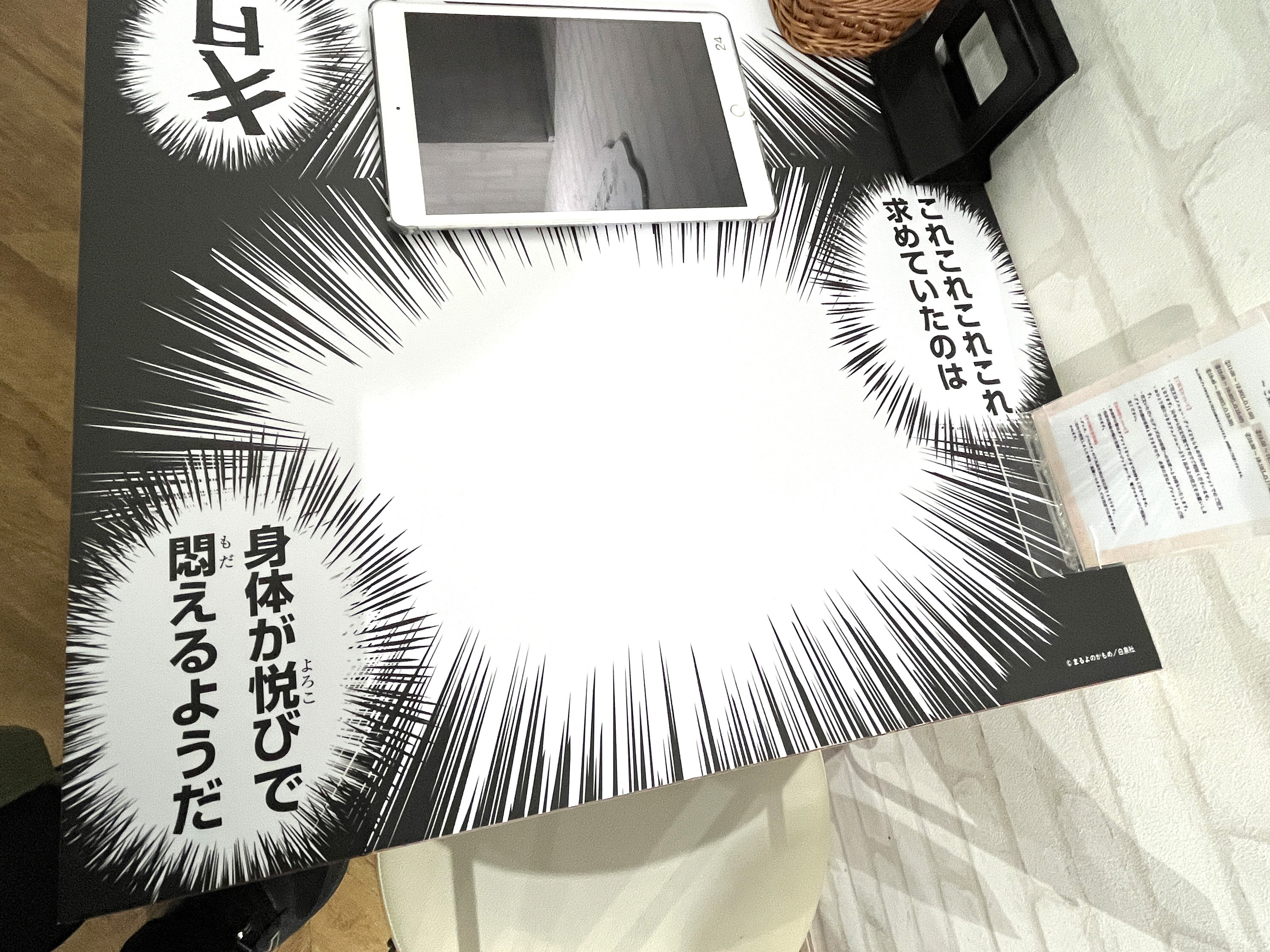 向かいの席も、別の座席も漏れなくプリント済み