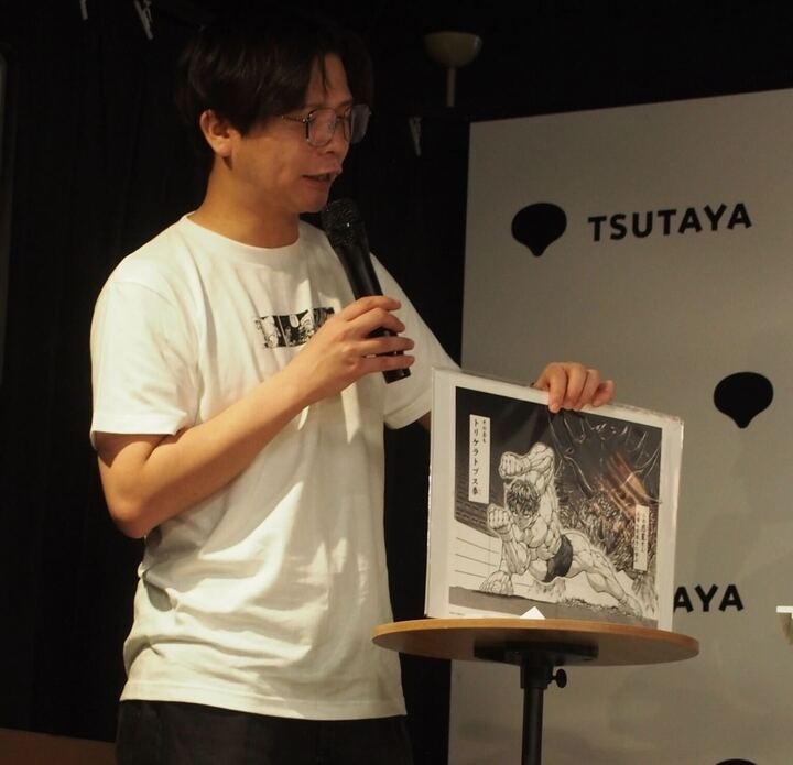 景品の複製原画は「エア夜食」と「トリケラトプス拳」