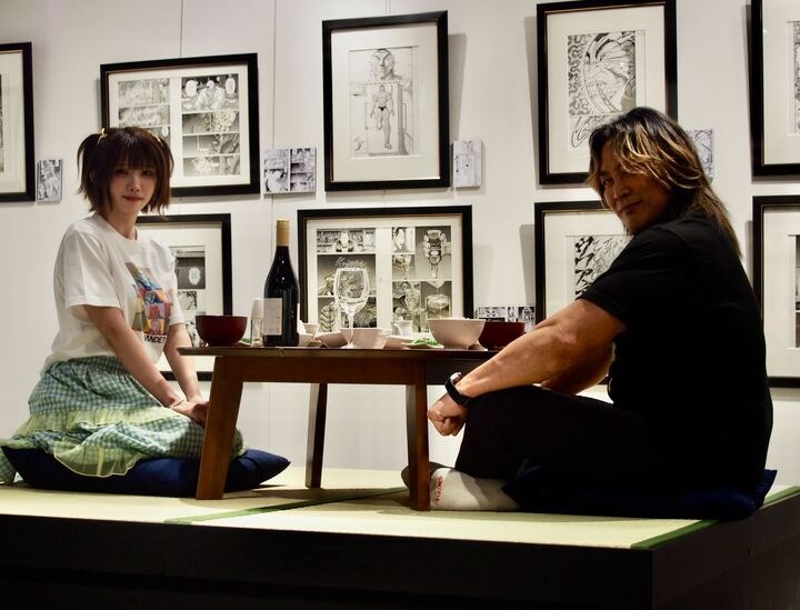 刃牙の家で勇次郎と刃牙が食事をするシーンを再現