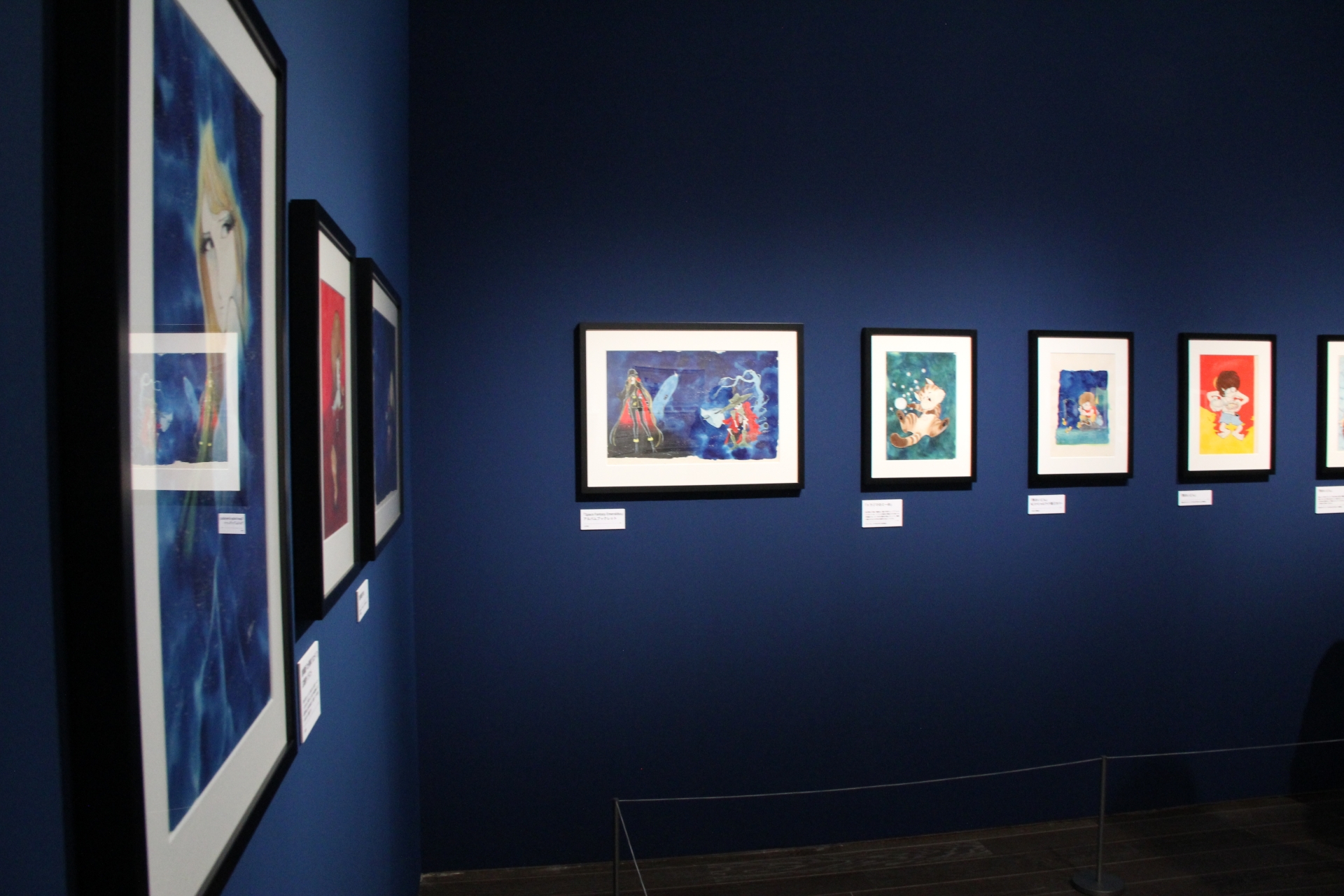 「宇宙戦艦ヤマト」や「銀河鉄道999」「男おいどん」といった作品のカラーイラスト原画を見ることができる