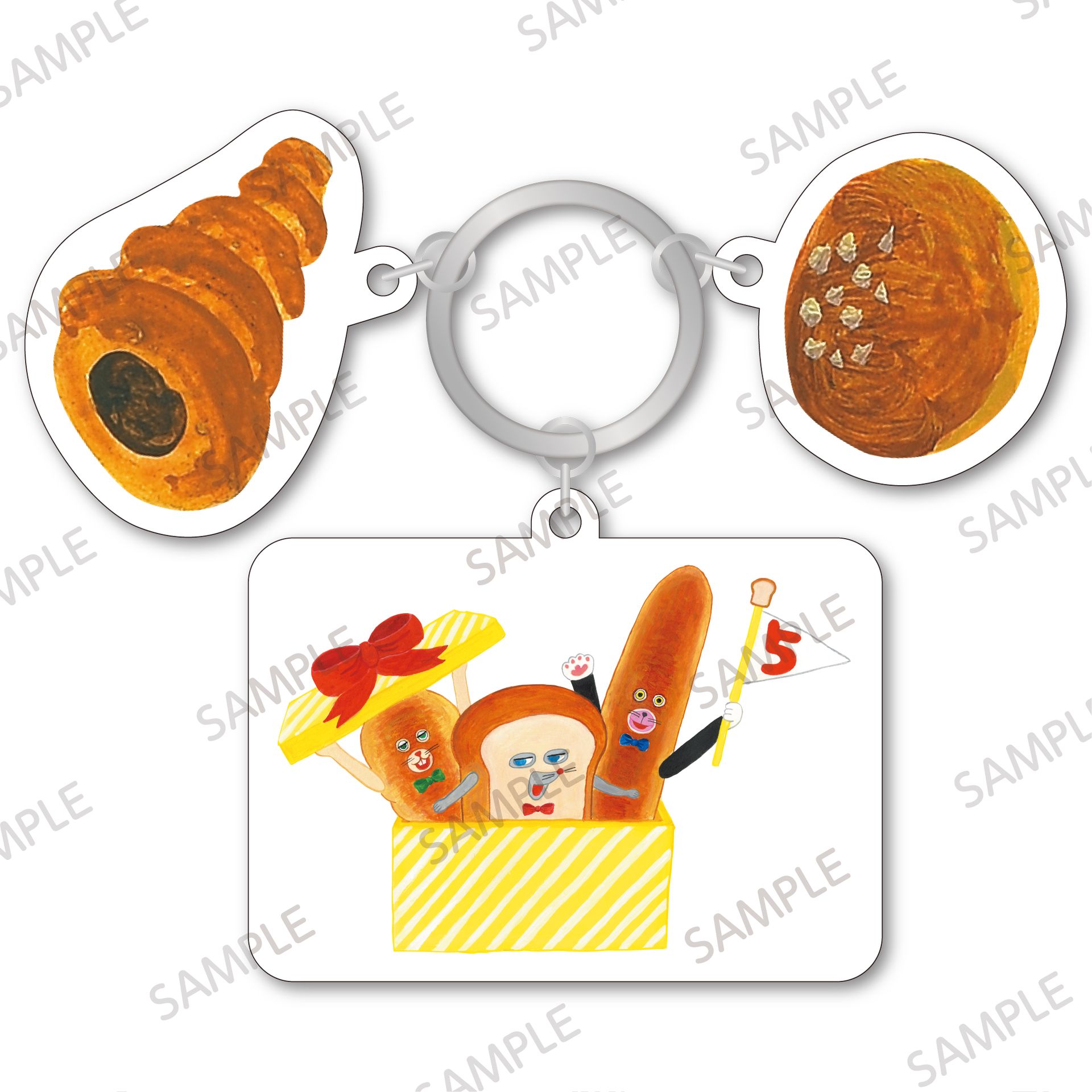 3連アクリルキーホルダー 935円