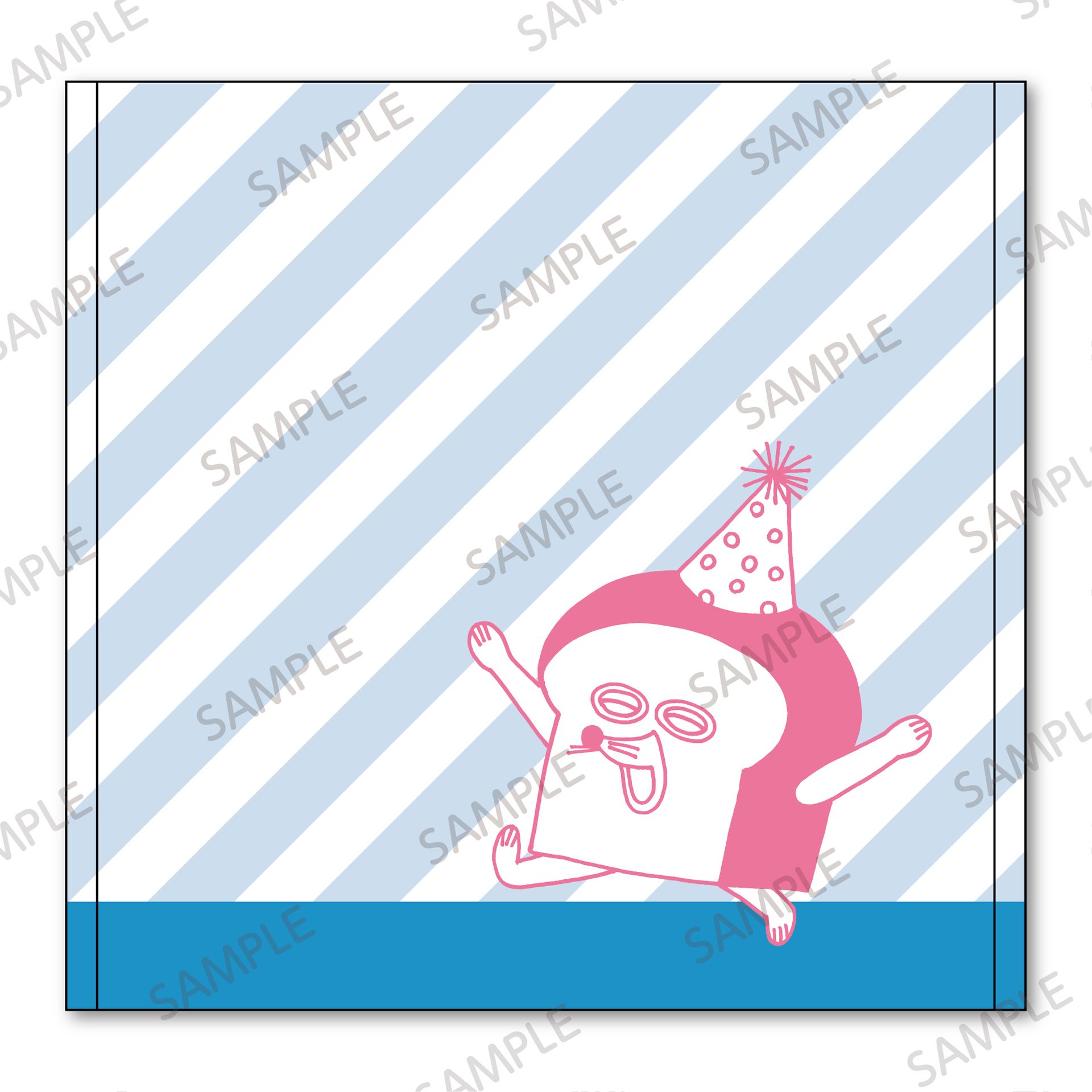 ミニタオル（ブルー）1,430円