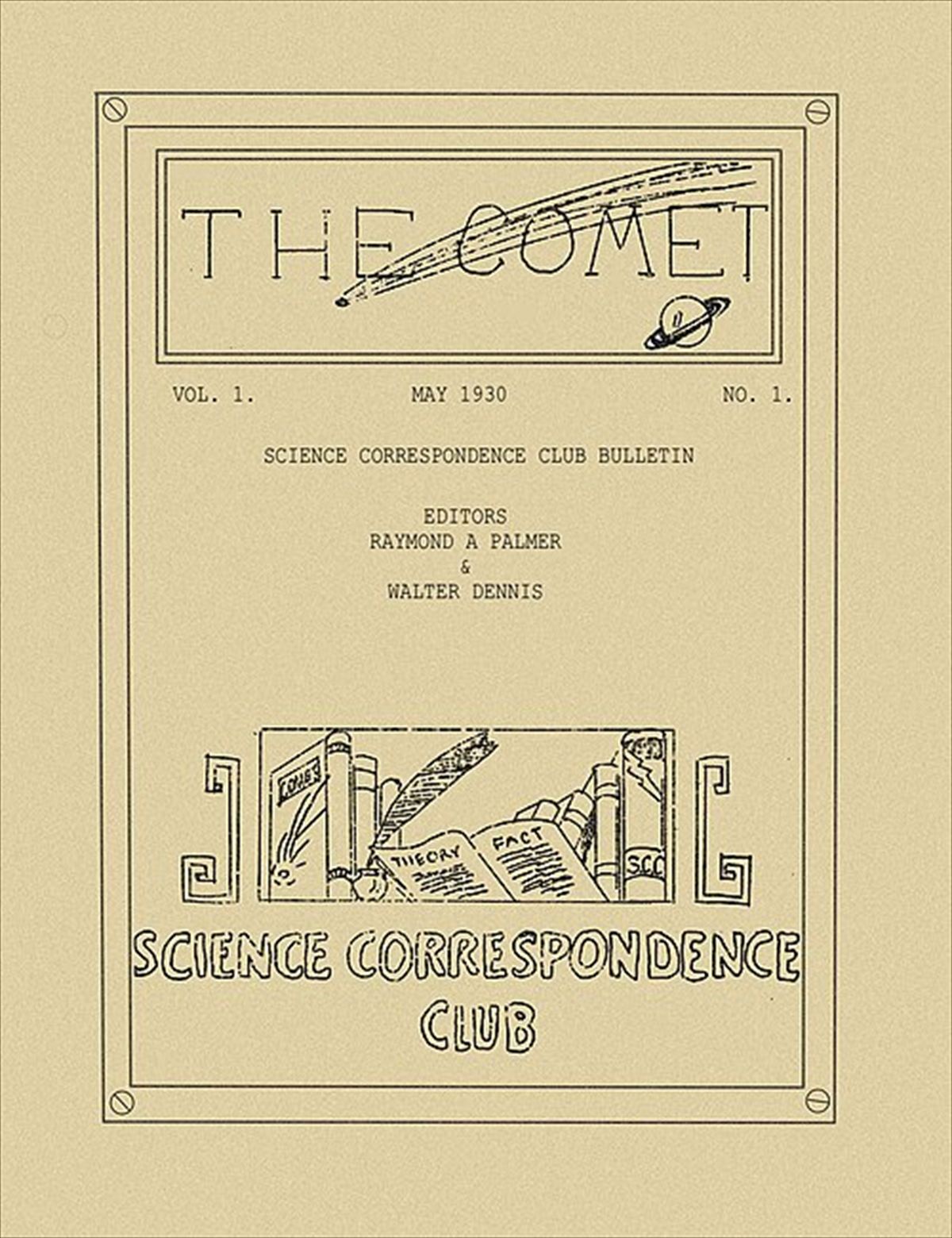 「The Comet」創刊号［画像はWikipedia（<a href="https://en.wikipedia.org/wiki/The_Comet_(fanzine)#/media/File:%22The_Comet%22_Cover.jpg" class="n" target="_blank">https://en.wikipedia.org/wiki/The_Comet_(fanzine)#/media/File:%22The_Comet%22_Cover.jpg</a>）より