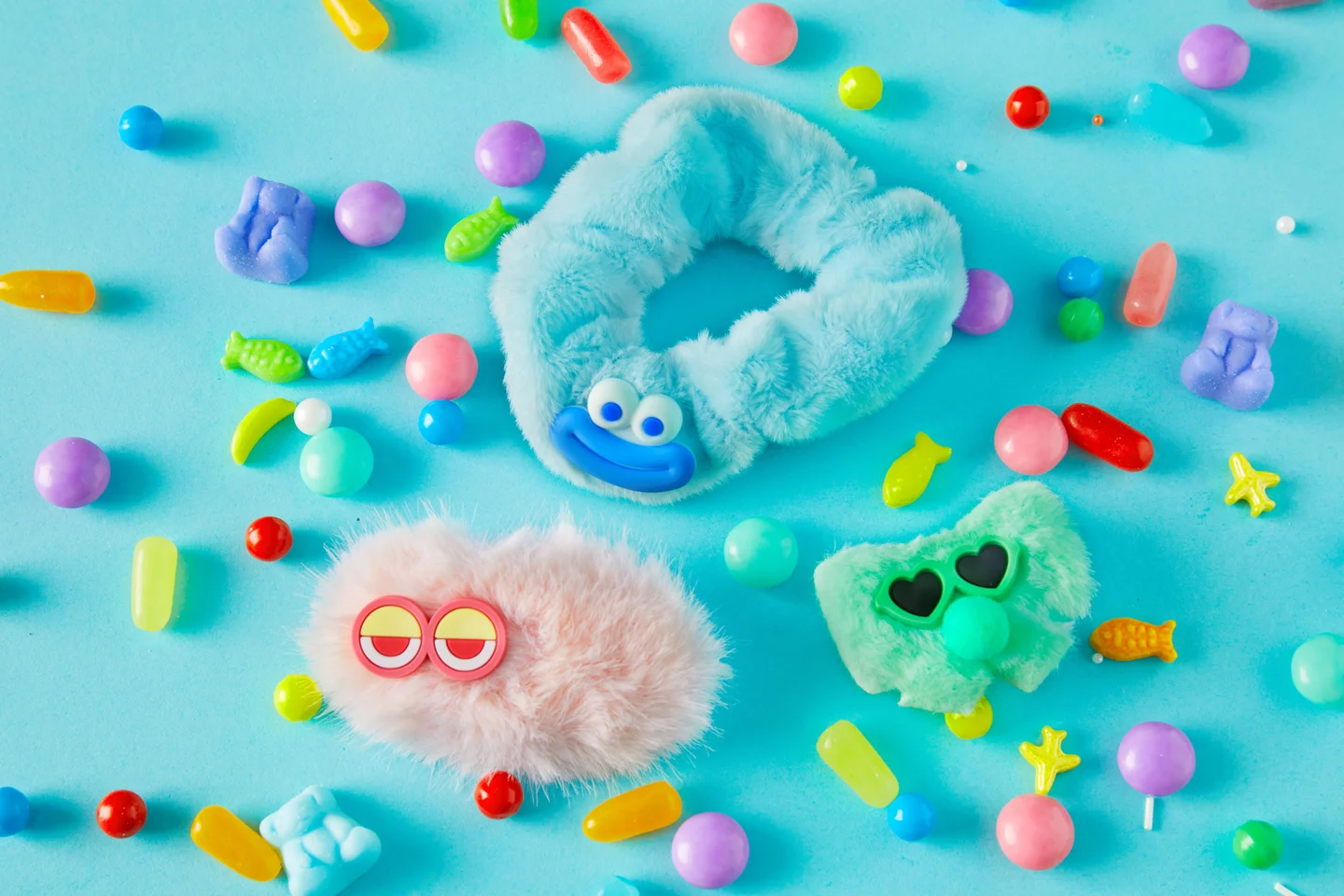 「りぼん」11月特大号付録：「ヘンテコきゅーと▼ ICE MONSTERヘアアクセ3点セット」