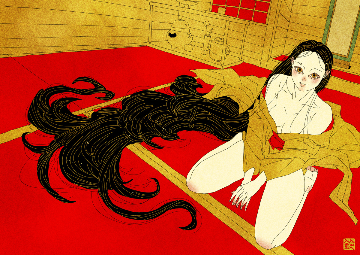 「鈴木セイゴ画集『うっつく －日ノ本美人寄－』」より