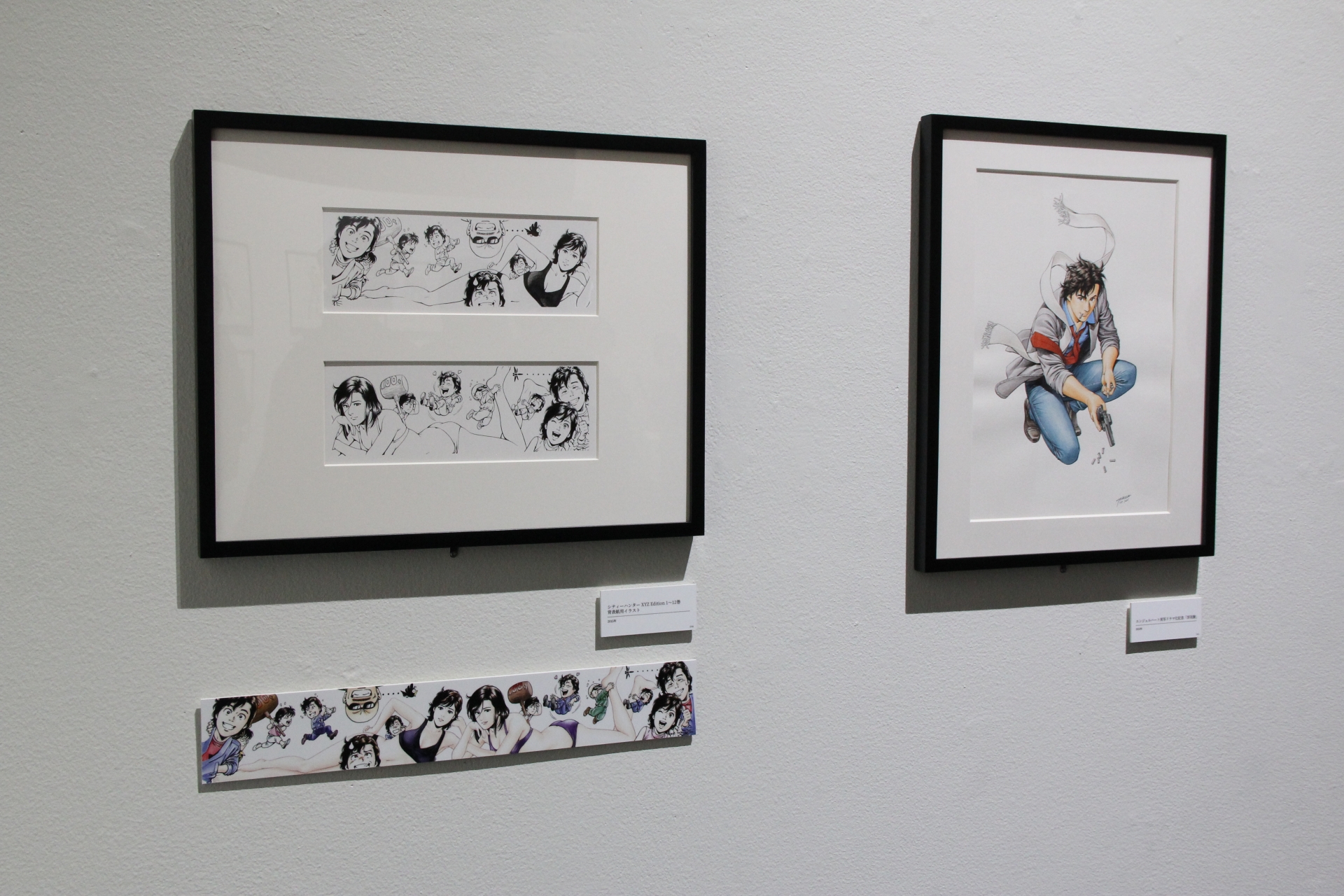 ここでは他のエリアでは見られない、横長サイズの下描きとカラー原画なども目にすることができる