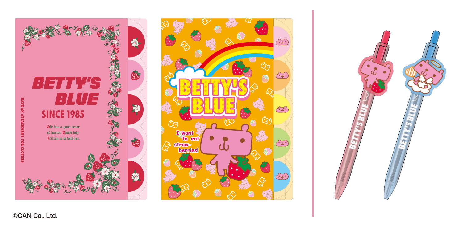 「ダイカットクリアファイル5P」全2柄　各550円、「プレート付きボールペン」全2柄　各770円