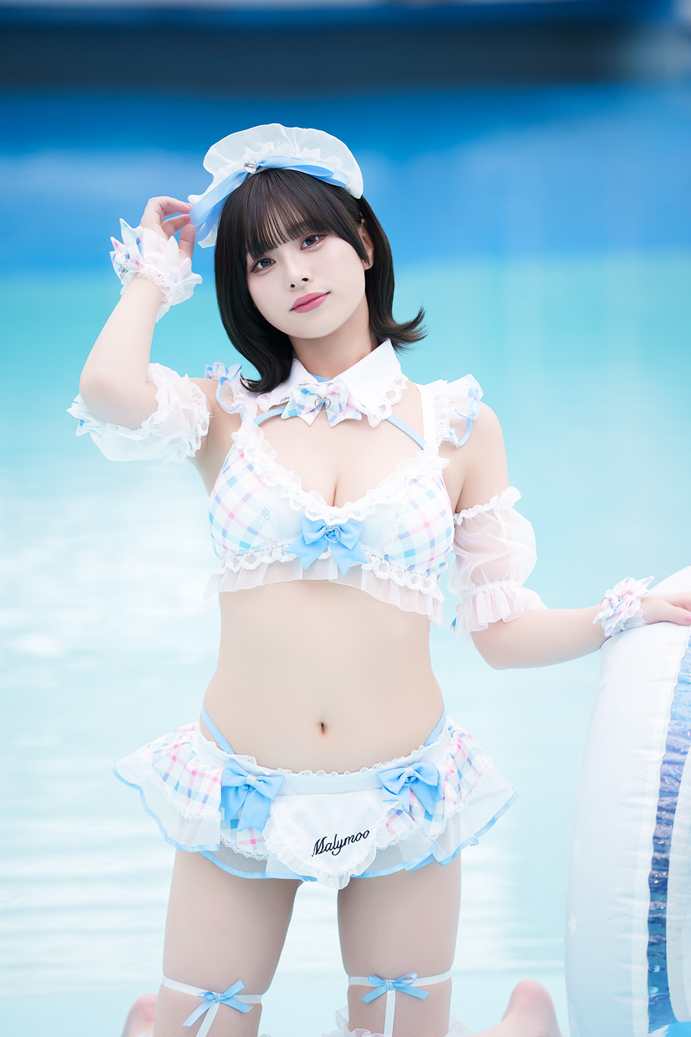 巻中カラー「近代麻雀常夏祭inサマーランド」佐藤栞さん