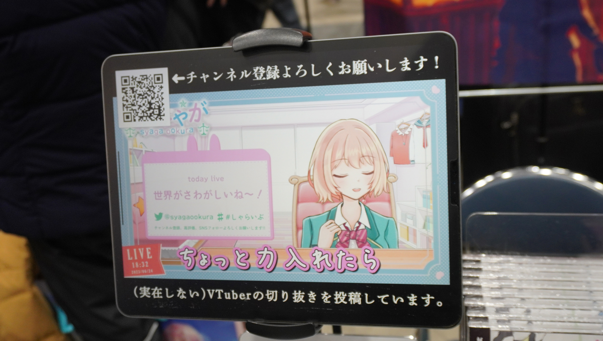 400年間活動しているVTuberなど、実在しないVTuberの活動記録を綴った本や、実在しないVTuberの切り抜き音源のCDなどを販売していた