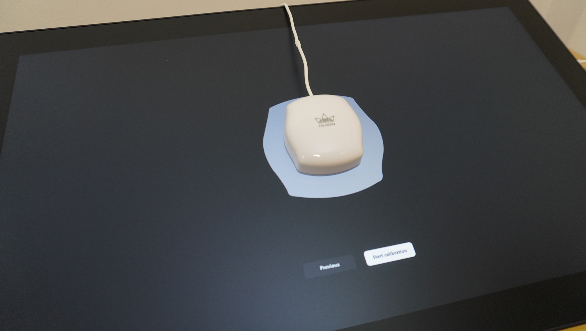 キャリブレーション中の画面