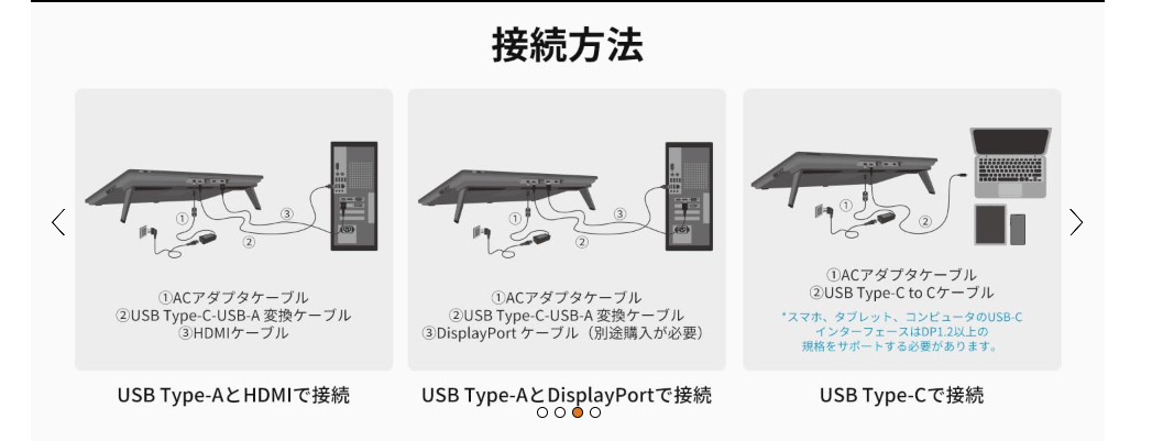 3種類の接続方法がある