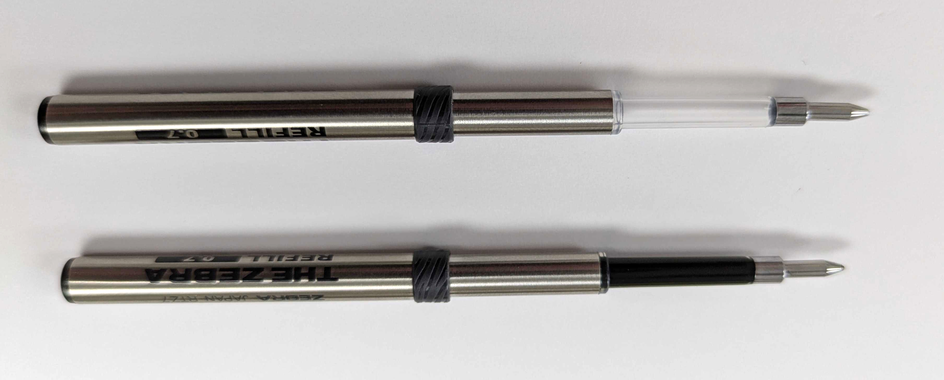 「THE ZEBRA」の中芯。区切りがあるように見える部分は全て別パーツとなっている。クリア部分の透明度が凄い