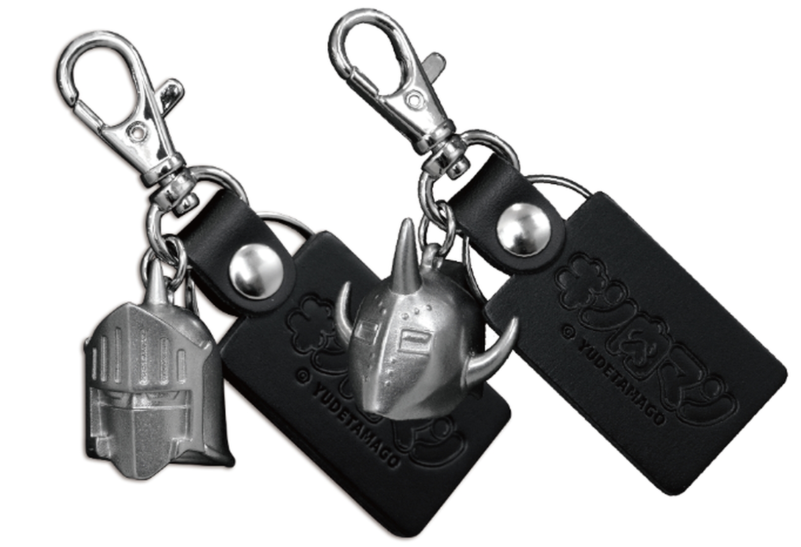 「メタルマスクキーホルダー」各 3,300 円