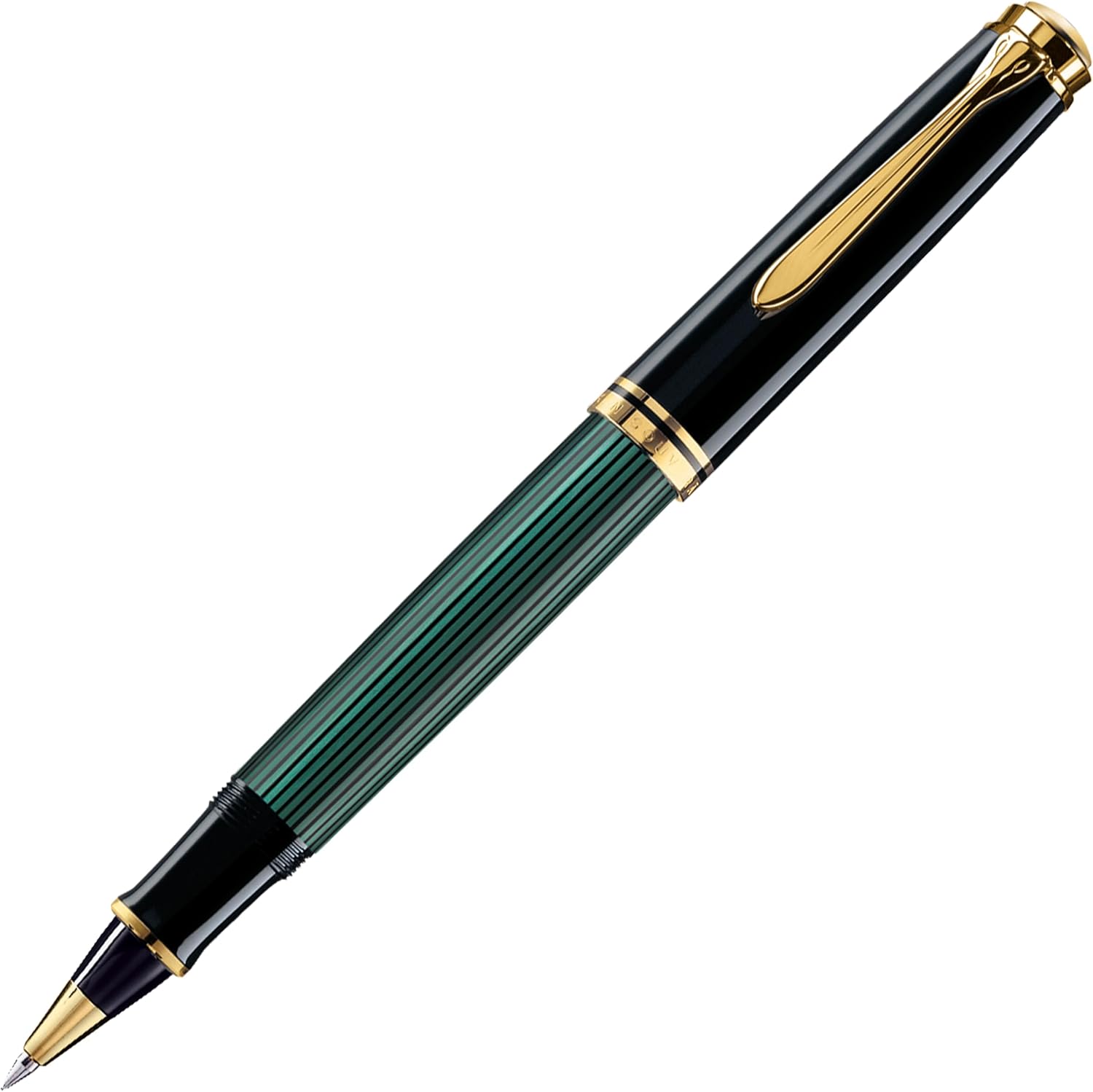 Pelikan ペリカン ボールペン 水性 スーベレーン グリーンストライプ R400 正規輸入品