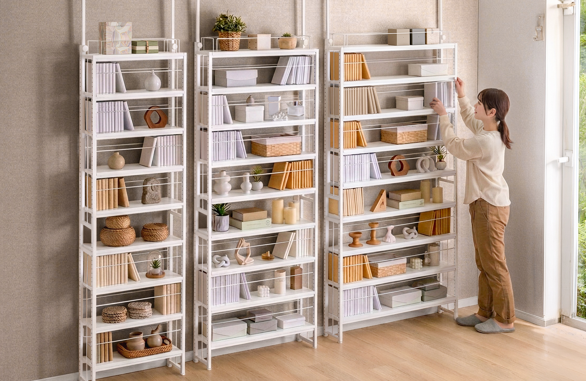 左から順に横幅60cm、80cm、100cm