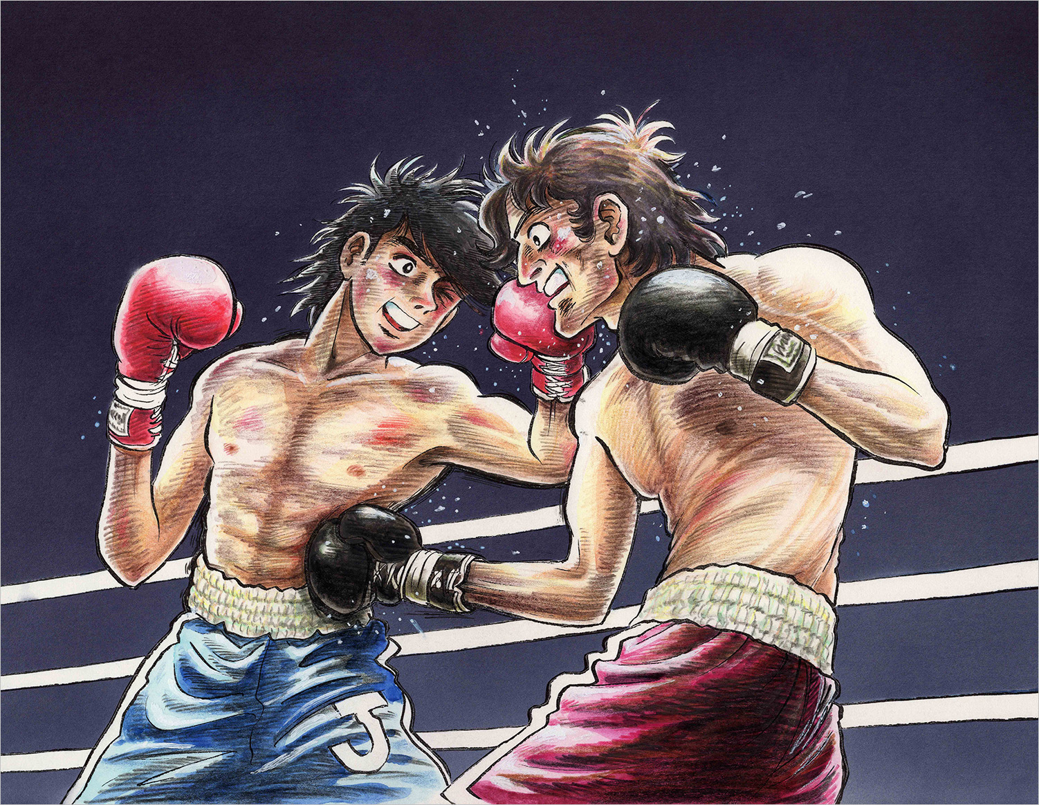 「宿命の対決」 410×530mm ピエゾグラフ/価格：220,000円