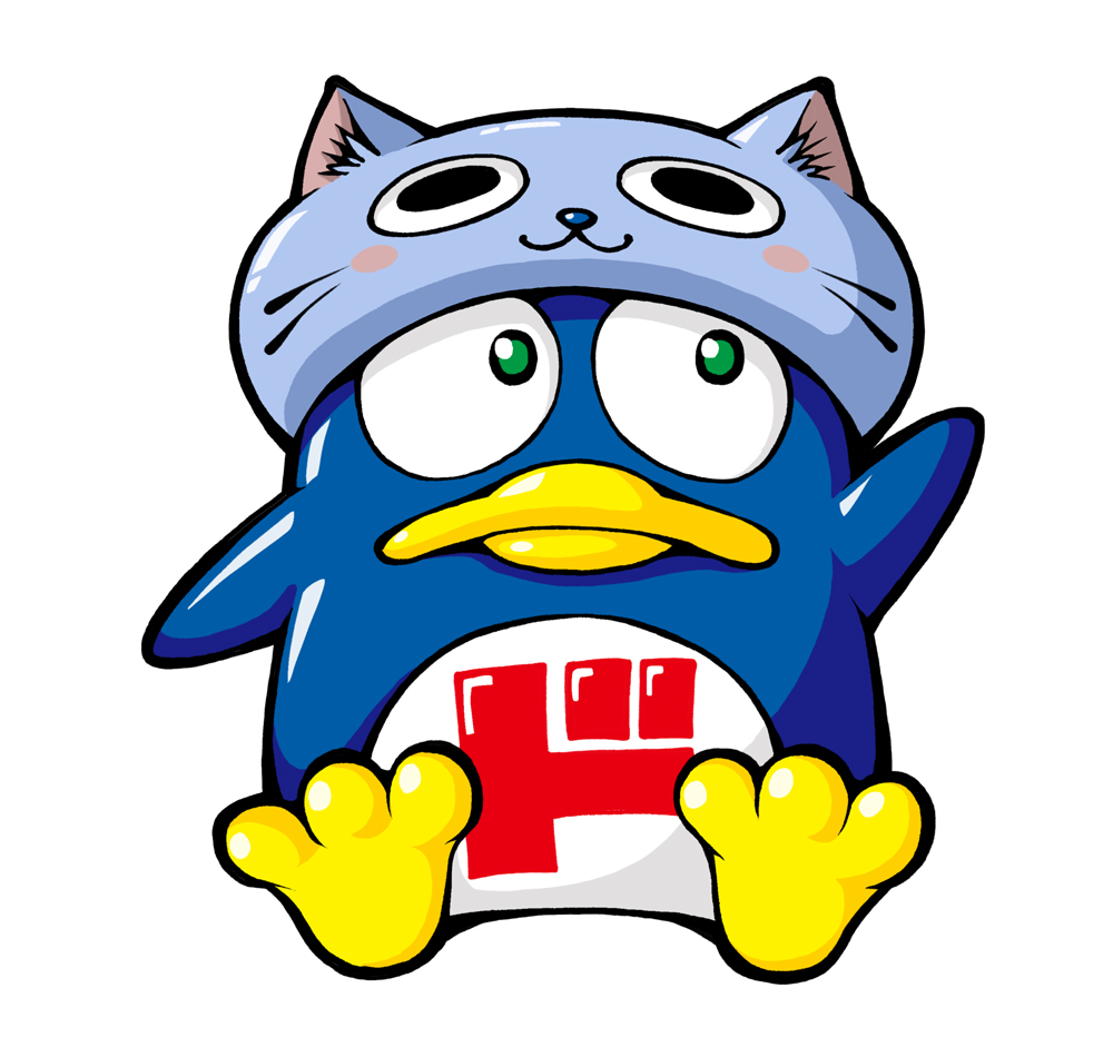 ドン・キホーテの公式キャラクターとして長年親しまれているドンペンが、「FAIRY TAIL」のキャラクター・ハッピーのかぶり物を着用した、特別感あふれるイラスト