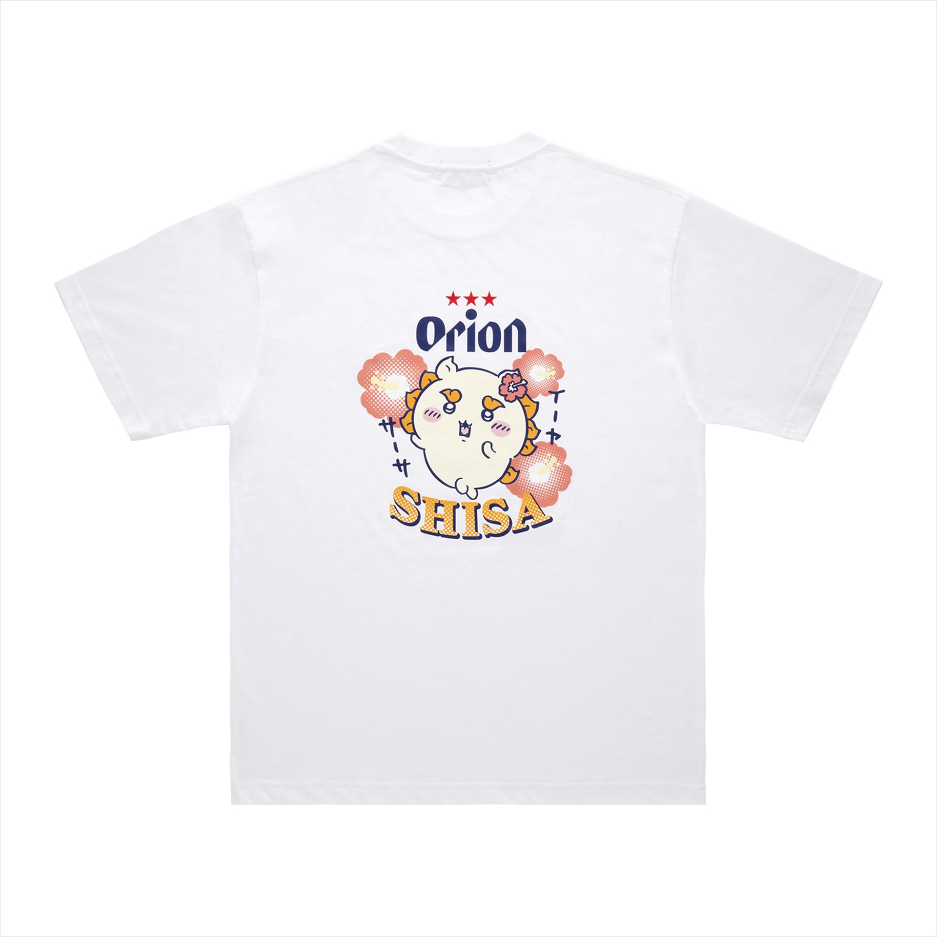 ちいかわ×オリオンビール シーサーのおみやげやさん Tシャツ　ホワイト_SHISA