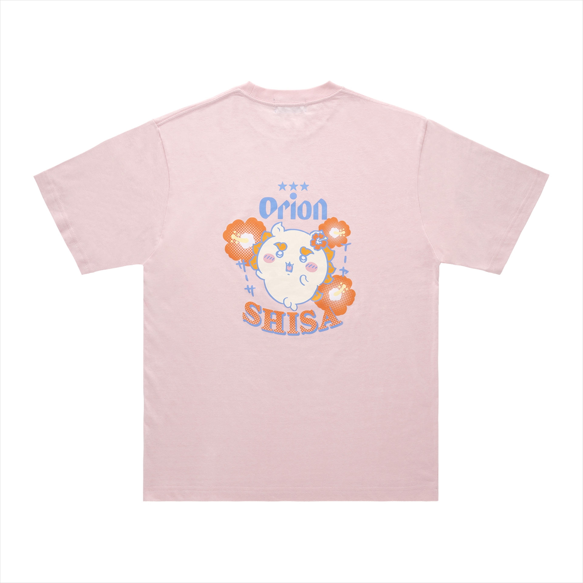 ちいかわ×オリオンビール シーサーのおみやげやさん Tシャツ　ライトピンク_SHISA