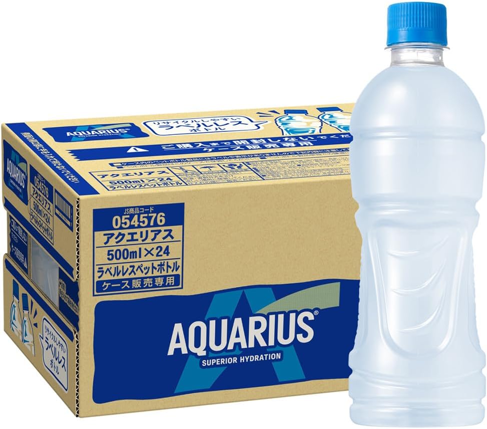 アクエリアス 500ml PET ラベルレス ×24本