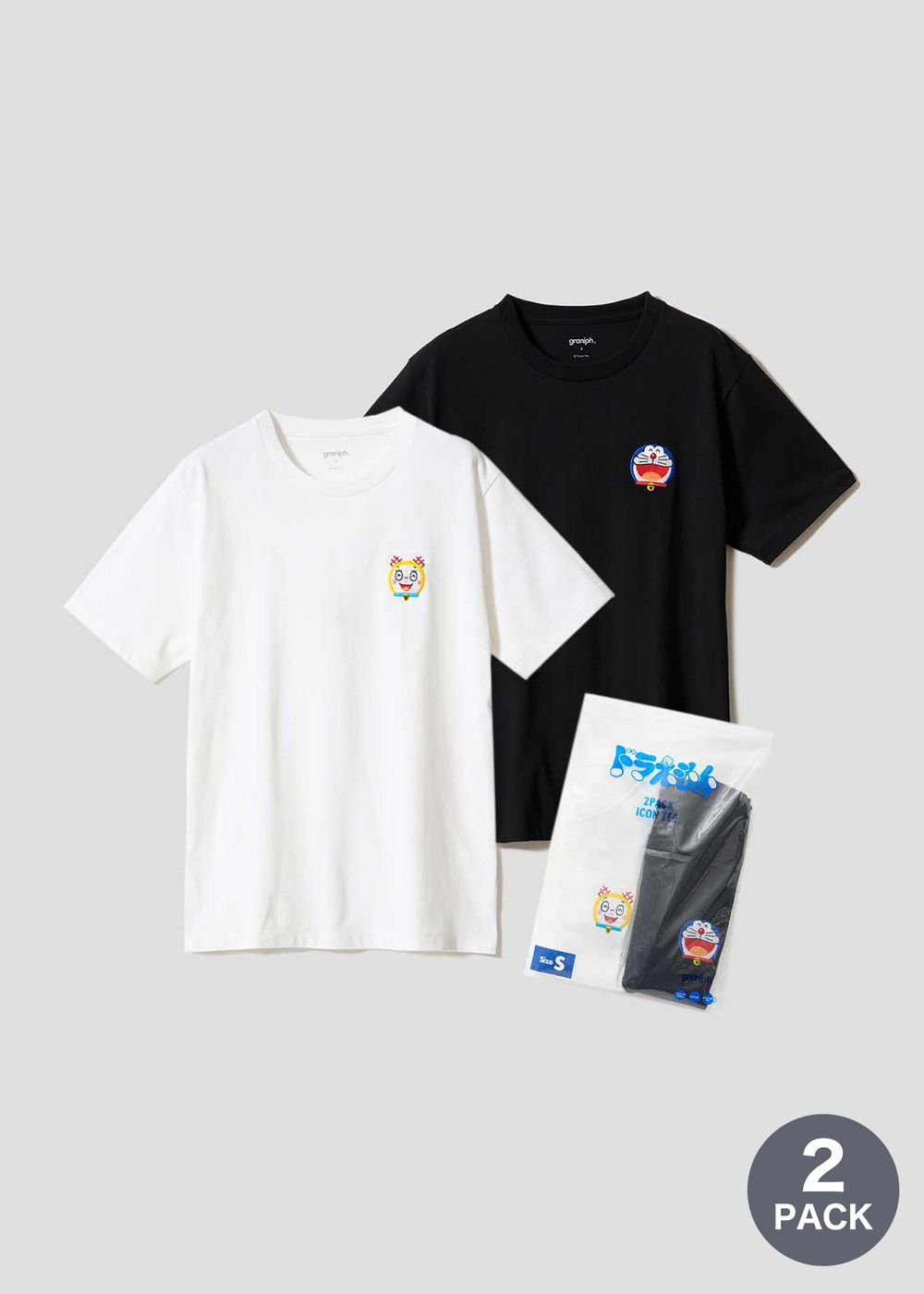 ドラえもん＆ドラミちゃん｜2パックアイコンTシャツ 価格：6,500円