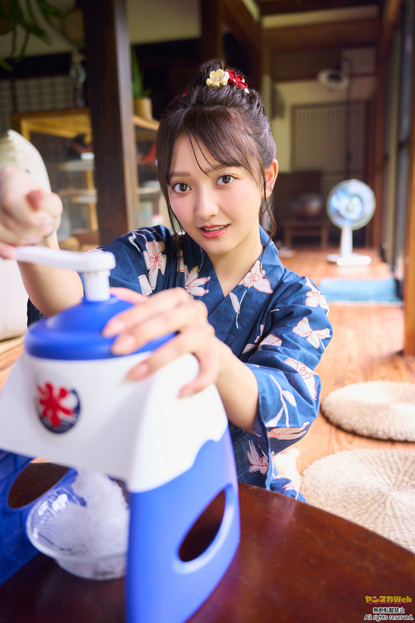 「ミスマガのアソビバ！浴衣で夏祭り」よりまるやそらさん