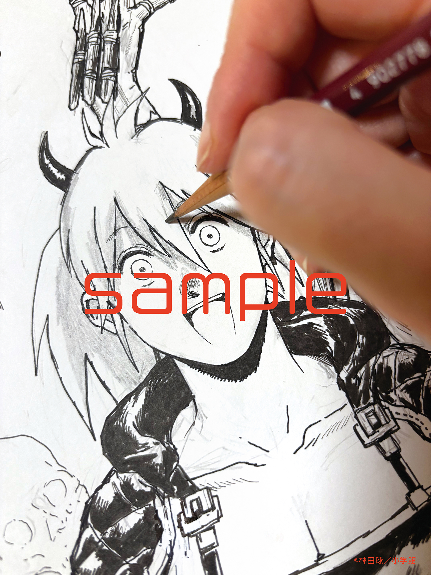 描き下ろし表紙イラスト作画の様子