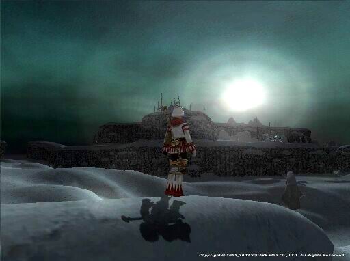 FFXIのヴァナ・ディールの世界はとにかく風景が美しい。このスクリーンショットはザルカバードで「深闇」というかなり珍しい天候の時に観られる珍しいもの