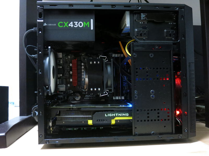 セカンドマシンにR9 290X Lightningを挿した。電源は430Wだが、なんとか動く