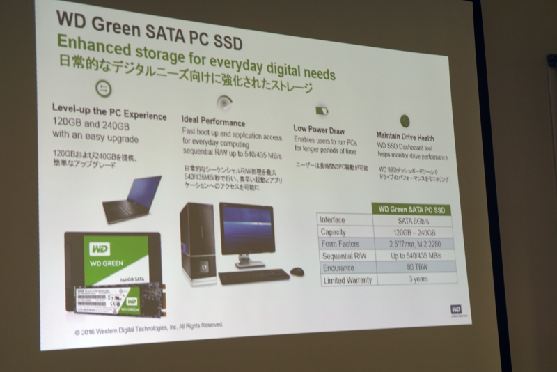WD Green SSDの特徴