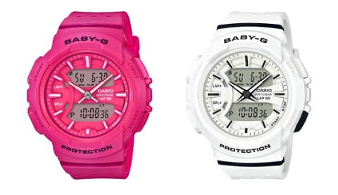 カシオ、女性用ランニング向け腕時計BABY-G 4モデル ～ラップ