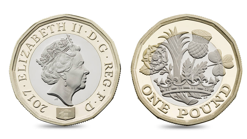 新しい1英ポンド硬貨