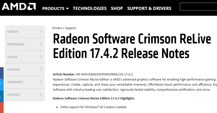 Radeon Crimson 17.4.2