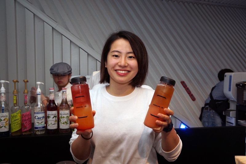 ドリンクブースが用意されており、喉をうるおしつつ休憩ができる