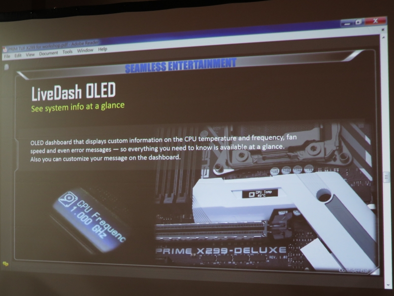 ソフトウェアで表示をカスタマイズできるLiveDash OLEDを備える