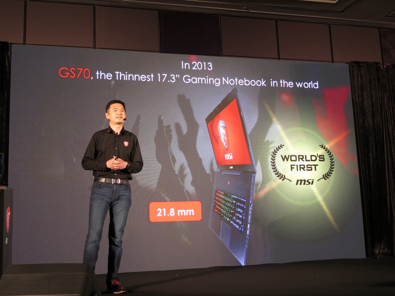 世界最薄の21.8mmを実現した17.3型ゲーミングノート「GS70」