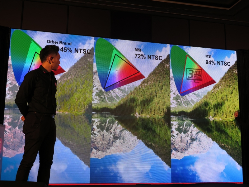 NTSC比94%パネルの採用