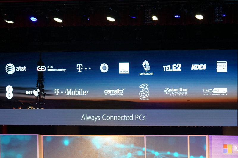 Always Connected PCのパートナーとなる通信系の企業